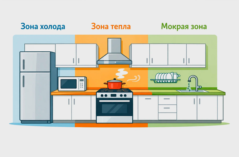 зоны на кухне